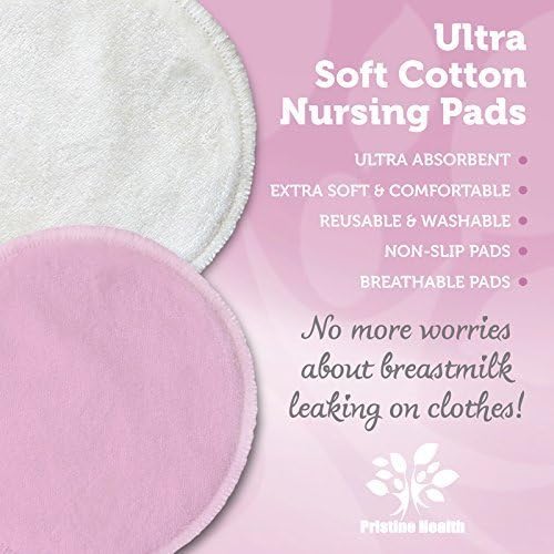 Happy Nursing Bra Pads - Allows Breastfeeding Mothers to Keep Bra and Clothes Clean - For Maximum Discretion and Peace of Mind - Washable and Reusable Super Soft Nursing Pads - Makes you save Money while Caring for the Environment by Happy Nursing