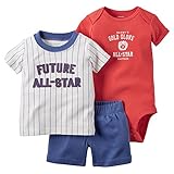 カーターズ Carter's ボディスーツ + ｔシャツ + パンツ　豪華3点セット 3-Piece Bodysuit & Shorts Set 9M (67-72cm)