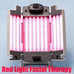 Red Light Face Collagen Table Top Facial Skin Rejuvenation Phototherapy 12 T5-Red Lamps 30 Minute Timer