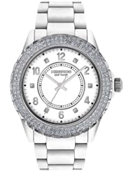 K&BROS Womens 9550-5 Icetime Fashion Three Hands Stones Watch