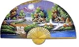 Select 40or 60 Large Hand Painted Thai Silk & Bamboo Decorative Wall Fan