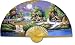 Kitchen & Housewares : Select 40"or 60" Large Hand Painted Thai Silk & Bamboo Decorative Wall Fan