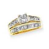14K Yellow Gold 2 ct. Diamond Engagement Set