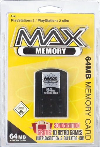 Childrens Toyshop  Video Games : Max Memory 64mb Inc 10 Classic Retro Games (PS2)