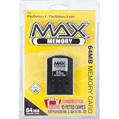 PS2 MAX MEMORY 64MB Yellow-Pack (+10 Classic Retro Games for PS2)