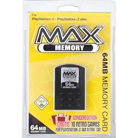 Carte M�moire 64 Mo max pour Playstaion 2 + 10 jeux