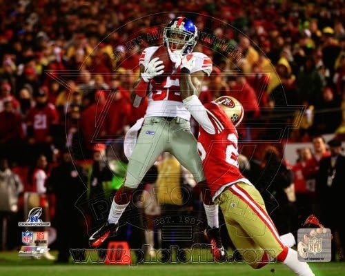 Mario Manningham - Touchdown Catch at the 2012 NFC Championship Game - NFL 8x10 Photo (New York Giants)
