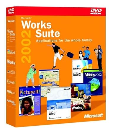 Works Suite 2002 DVD (Word, Money, AutoRoute, Encarta, Picture It)