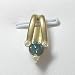 14K Blue and White Diamond Pendant/Slide