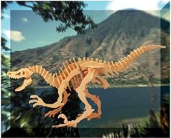 Velociraptor Dinosaur 3D Woodcraft Construction Kit