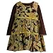 Little Girls Fall Clothing Cute BROWN Long Sleeve Dress RARE EDITIONS Girl 4-6X