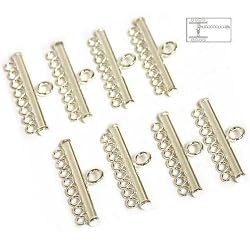 Bead Loop Connector Parts 8 Ring Sterling