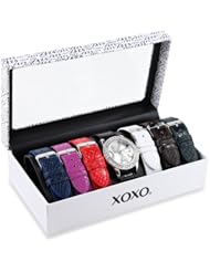 XOXO Womens XO9026 Seven Color Snake Interchangeable Strap Set Watch