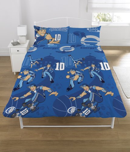 Lazy Town Double Duvet Cover and Pillowcase Sportacus Design Bedding
