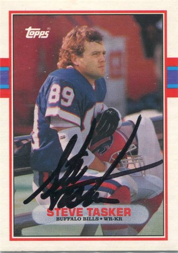 Steve Tasker Autographed/Signed 1989 Topps Card