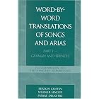 Buy Word-By-Word Translations of Songs and Arias, Part I by Berton Coffin