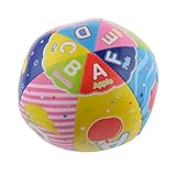 【ノーブランド 品】キッズ　ベビー　ソフト　コットン　ぬいぐるみ　文字　単語　学習　教育　PVC　ボール　おもちゃ　贈り物