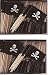 2 Boxes of Mini Jolly Roger Toothpick Flags, 200 Small Pirate Skull and Crossbones Flag Cupcake Toothpicks or Cocktail Sticks & Picks