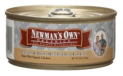 Newman's Own Organics Chicken & Brown Rice Formula for Cats, 5.5-Ounce Cans (Pack of 24)