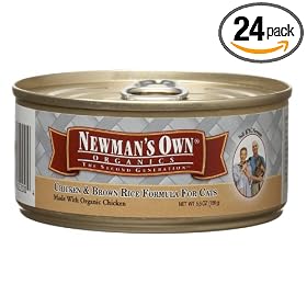 Newman's Own®Organics Chicken & Brown Rice Formula For Cats, 5.5-Ounce Tins (Pack of 24)