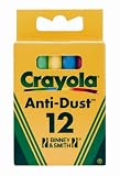 Crayola Anti Dust Coloured Chalk (12 Pack)
