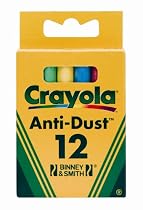 Crayola Anti Dust Coloured Chalk (12 Pack)