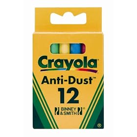 Crayola Anti Dust Coloured Chalk (12 Pack)