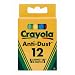 Crayola Anti Dust Coloured Chalk (12 Pack)