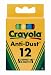 Crayola Anti Dust Coloured Chalk (12 Pack)