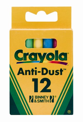 Crayola Anti Dust Coloured Chalk (12 Pack)