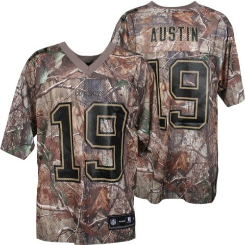 Men's Miles Austin #19 Dallas Cowboys NFL Real Tree Camo Equipment Replica Football Jersey by Reebok(Size=LARGE)