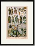 Black Framed/Matted Print 17x23, Japan - Ainos Military Costume