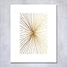 Burst Lines Gold Foil Art Print 8x10