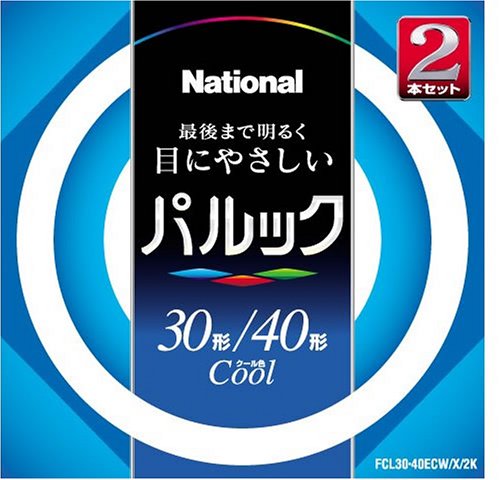 Panasonic パルック蛍光灯 30形+40形 丸形・スタータ形(2本入) クール色  FCL3040ECWX2K