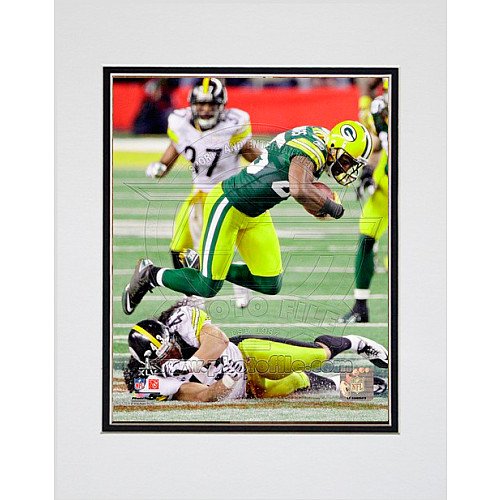Photo File Green Bay Packers Greg Jennings Super Bowl XLV Matted Photo