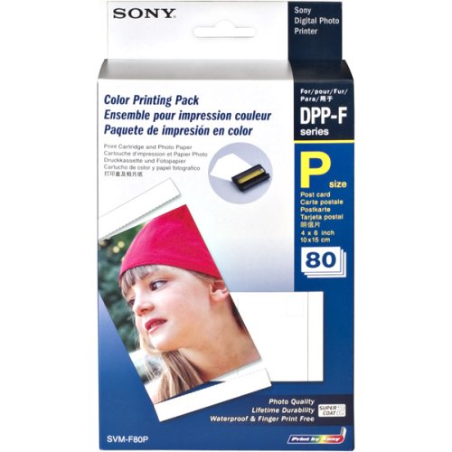Office Product: Sony SVMF80P Ink and Paper Print Pack  80 Sheets, DPP F Series Printers 