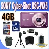 Sony DSC-WX5 Purple WX Series, 3D Sweep Panorama, Exmor R CMOS Sensor with  ....