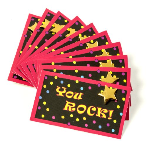 You Rock Cards and Gold Star Lapel Pins (Set of 10)