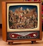 33" Lighted Lifesize Musical & Animated Retro Christmas Nativity Television