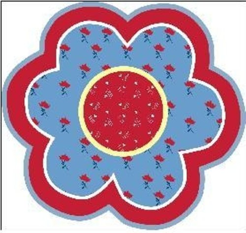 LA Rug Bandana Flower Rug 39RD