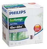 Philips 45-Watt A19 EcoVantage Light Bulb, Soft White
