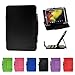 i-UniK HP 8 Model 1401US Tablet Slim Folio Protection Case Bonus Stylus Pen (Black)