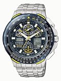 Citizen #JY0050-55L Men's Eco Drive Titanium A-T Skyhawk Blue Angels Watch