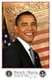 Barack Obama - 11 x 17 - 2009 Inaugural Portrait with Inaugural and Presidential Seals - Style A
