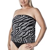 Women's Plus-Size Merona® Ebony/White One-Piece Skirted Swimsuit