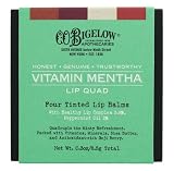 Bath & Body Works C.O. Bigelow Vitamin Mentha Lip Quad - Four Tinted Lip Balms - 0.3 oz (8.5 g) Total