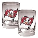 NIB Tampa Bay Buccaneers NFL 2pc Rocks Glass Cup Set