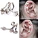 1pcs Vintage Alloy Earrings Stud Leaf Design Earring Ear Cuff Wrap Clip Ear Ring Bronze
