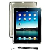 Grey Smooth Durable TPU Skin with Full Texture Design Protector / Silicone Gel Skin Cover Case for New Apple iPad 2 ( Only for iPad 2nd Generation )