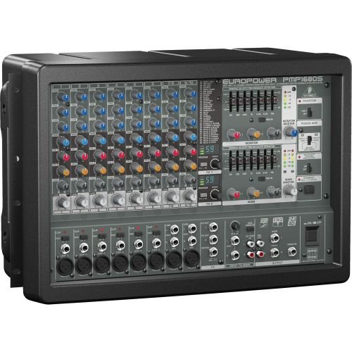 Behringer Europower PMP1680S 1600-Watt 10-Channel Powered Mixer with Dual Multi-FX Processor and FBQ Feedback Detection System